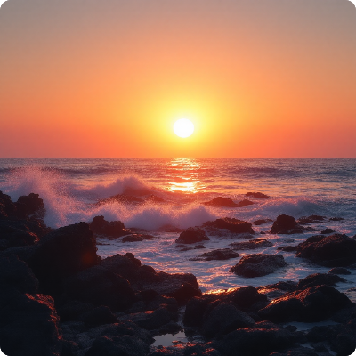 제주도 새해 일출 해돋이 명소 가상 이미지