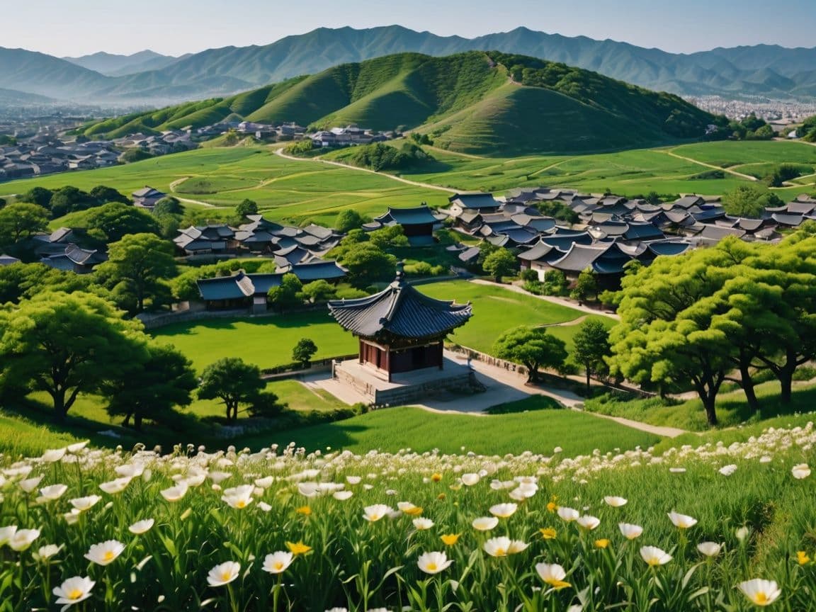 경주 신라 유적지와 시내의 온도·습도 차이