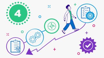 건강검진 단계를 표현