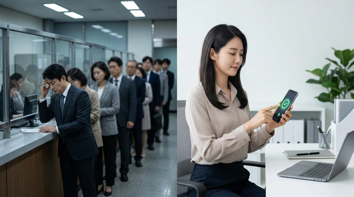 오프라인 관공서 방문과 온라인 간편인증의 효율성 비교