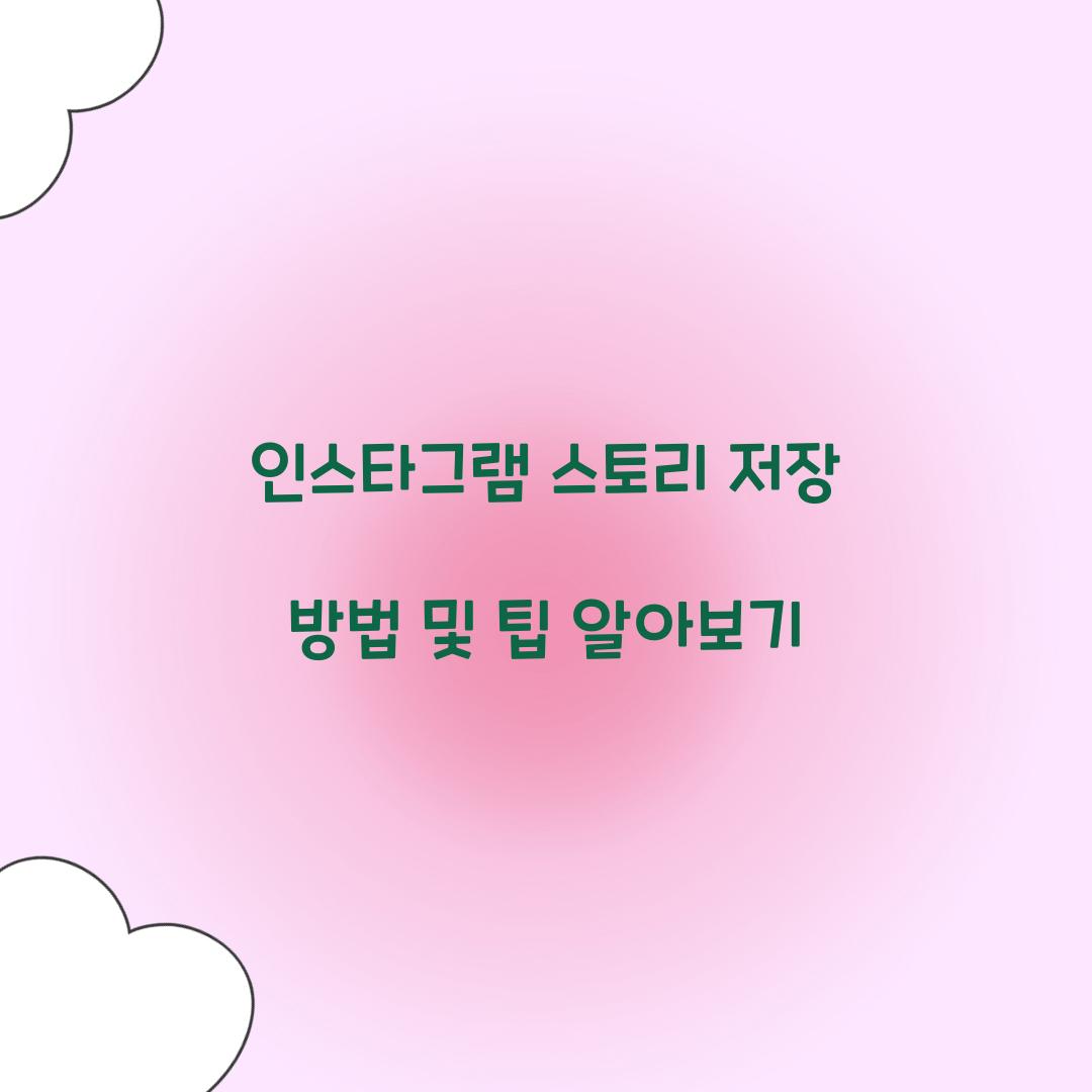 인스타그램 스토리 저장