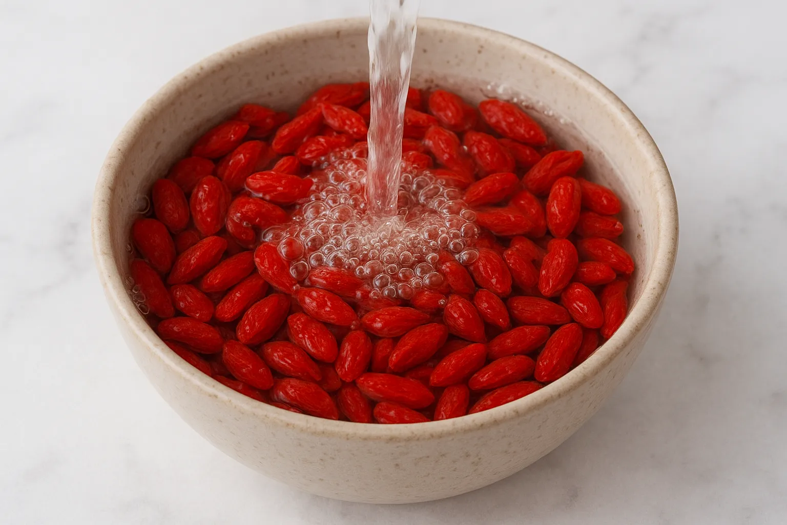 구기자 세척하기