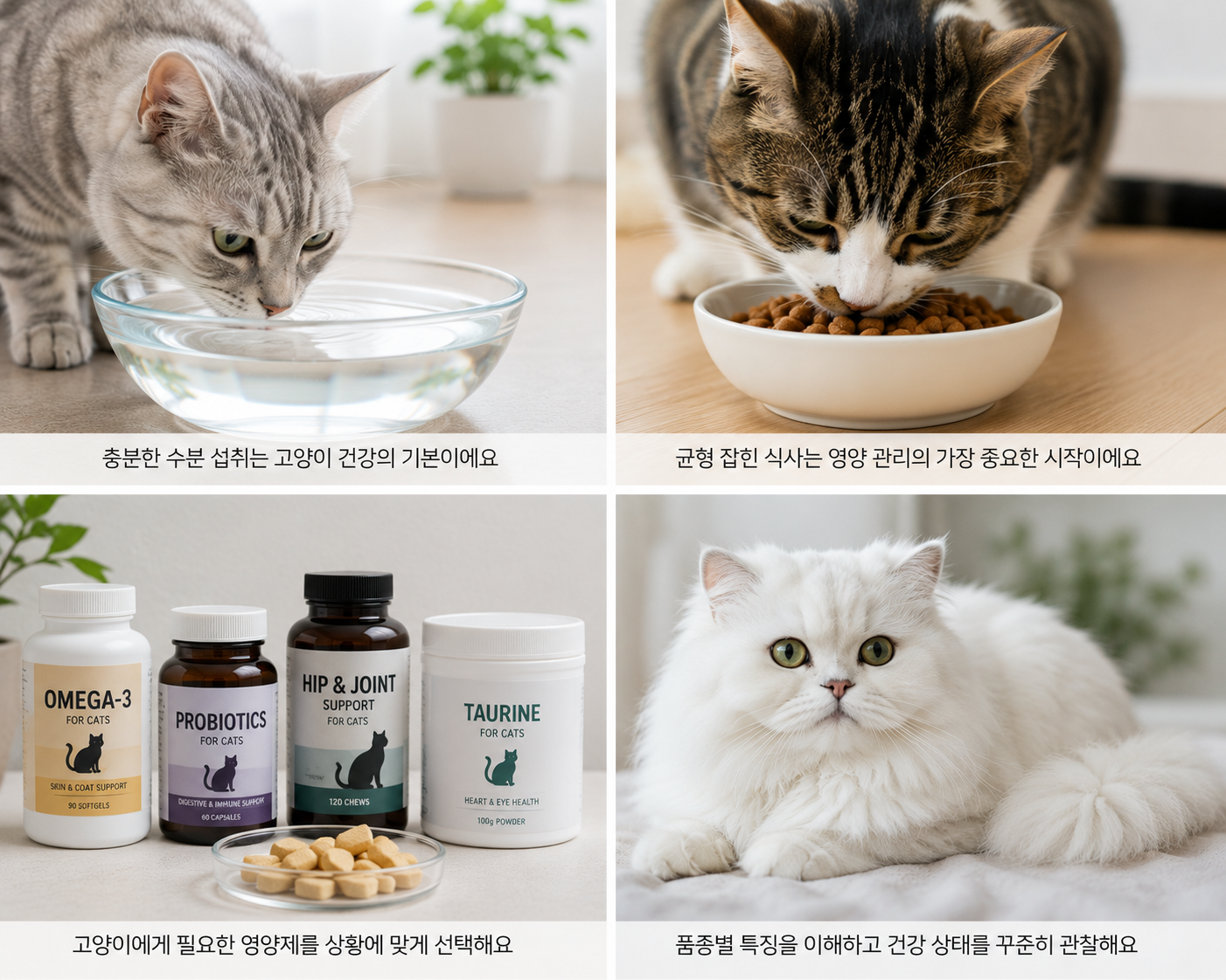 고양이에게 영양제가 필요한 이유와 품종별 영양 관리 방법