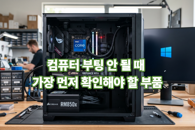 컴퓨터 부팅 안 될 때 가장 먼저 확인해야 할 부품 대표 이미지