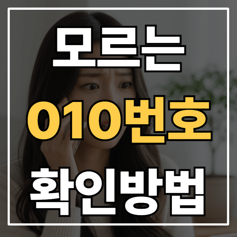 010 모르는 번호 왔을 때 정체 확인하는 7가지 꿀팁