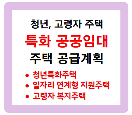 청년과 고령자를 위한 맞춤형 특화 공공임대주택