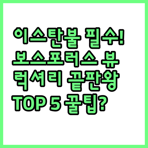 이스탄불 보스포러스 뷰 맛집 TOP ..