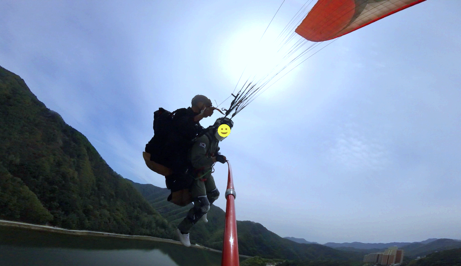 단양 양방산 패러글라이딩 역광인물사진