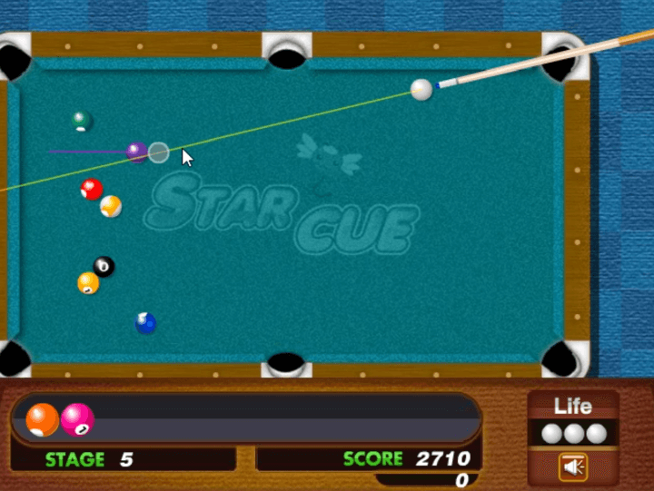 보라색-공을-맞추기-위해-각도를-조절하는-화면