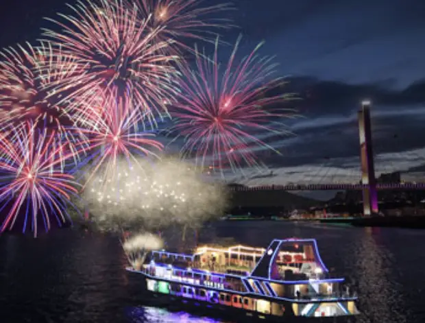 이사부크루즈 야경 불꽃 크루즈