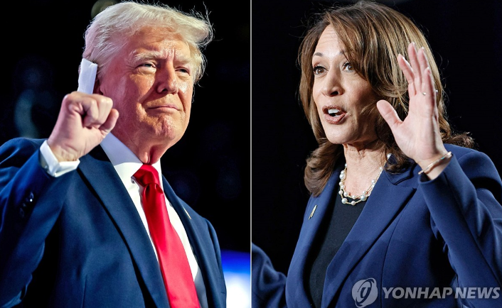 도널드 트럼프 전 대통령(좌측)과 카멀라 해리스 부통령