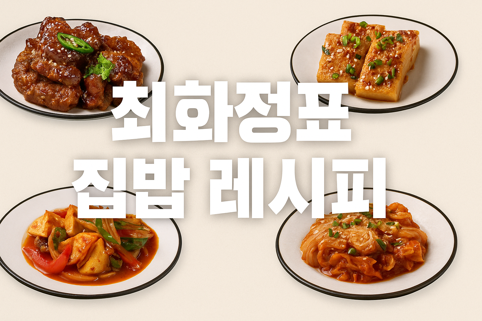 최화정표 집밥레시피 썸네일입니다.