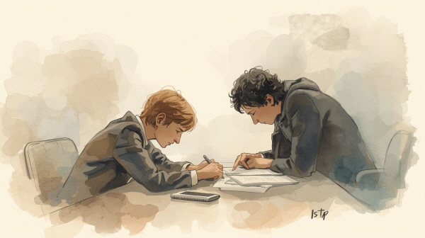 ISTP의 강박은 감정을 통제하고 상황을 파악하려는 기질에서 시작되지만, 그것이 지나치면 표현의 부재와 자기 검열로 이어집니다에 관한 그림