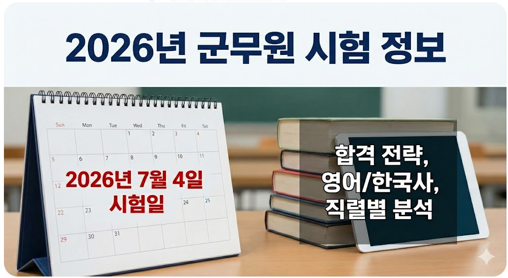 2026년 군무원 시험 일정 및 합격 전략 완벽 정리