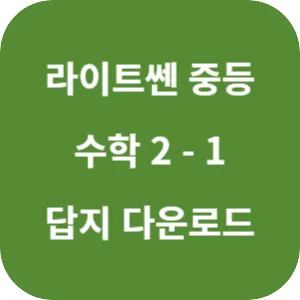 라이트쎈 중등 수학 2-1 답지 섬네일