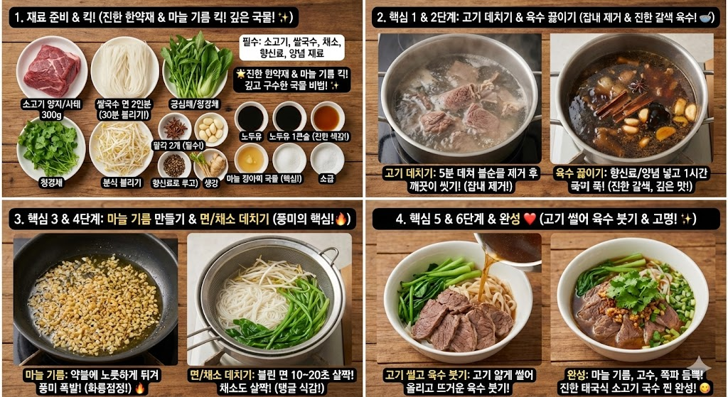 태국식 소고기쌀국수 레시피