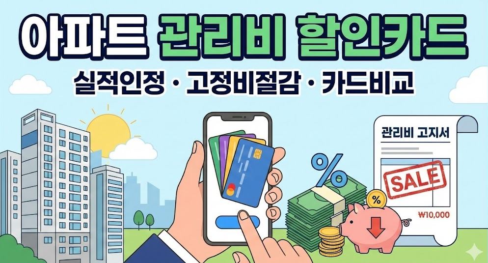 아파트 관리비 할인카드정리 포스팅 썸네일사진