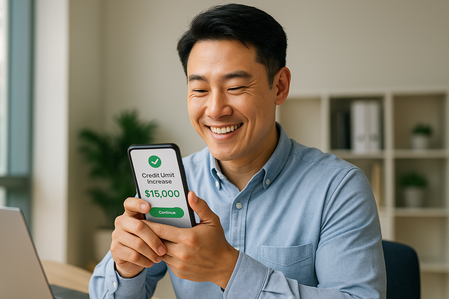 금융 앱을 통해 대출 한도 증액에 성공한 직장인