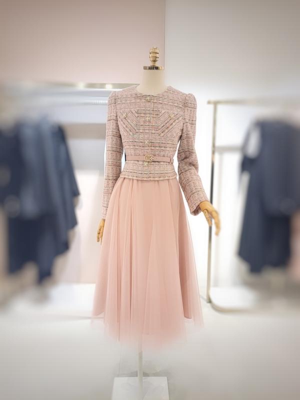 샤틴 파니PICK 트위드 샤원피스 S234S608