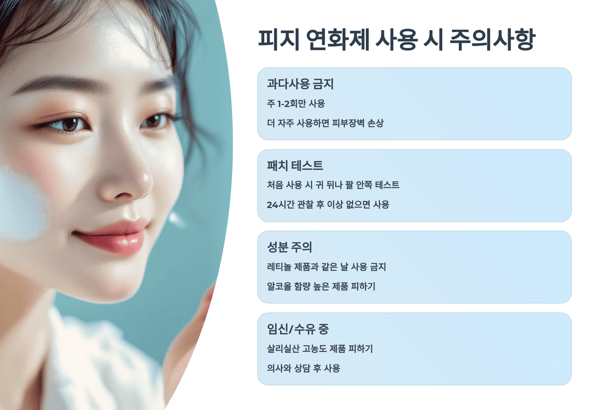 피지 연화제 사용 시 주의사항