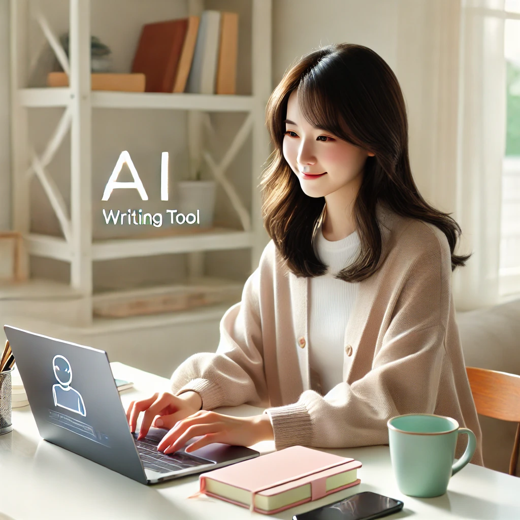 블로그 글 올리는 여자