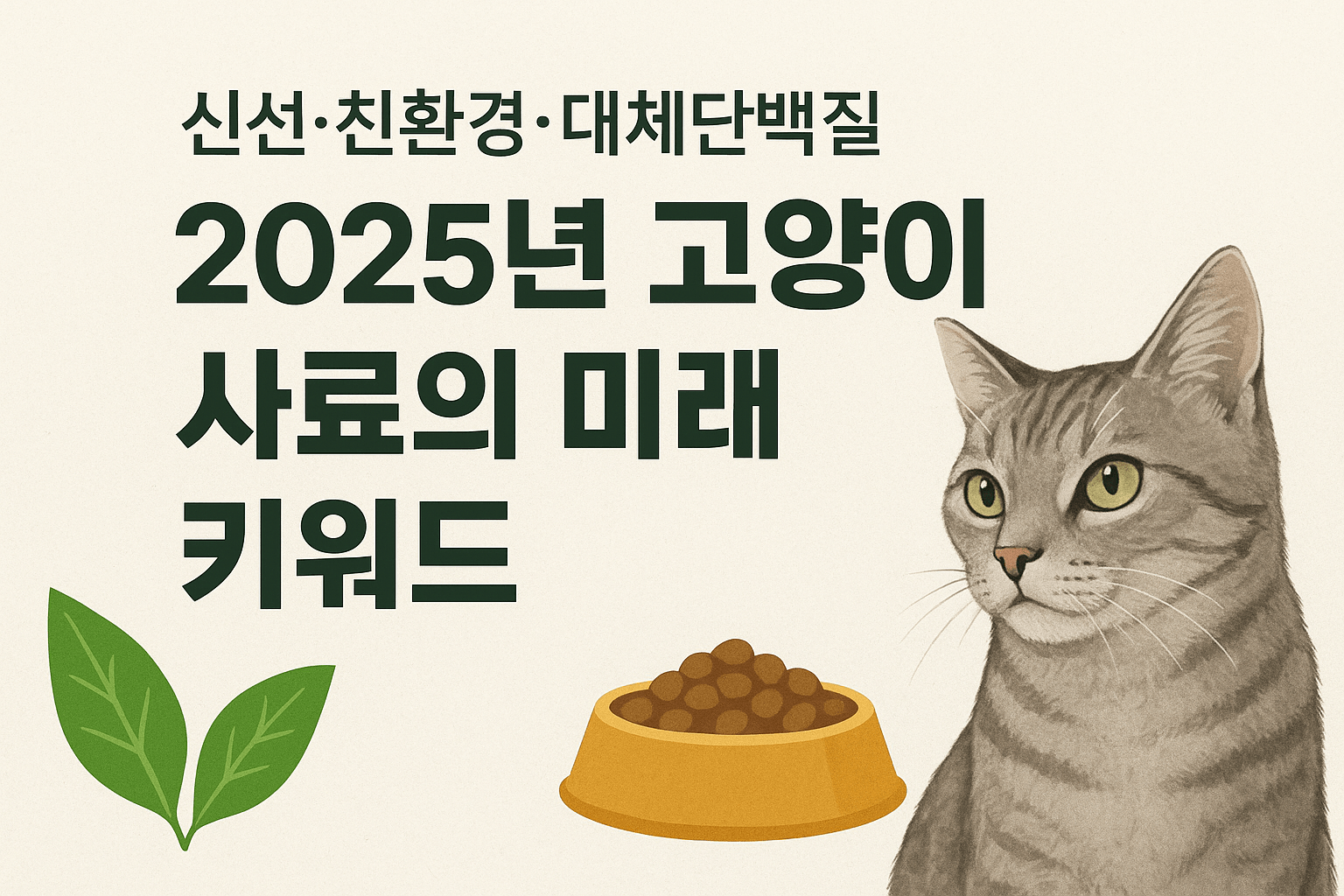 2025 사료 트렌드 고양이 사료 혁명