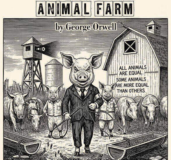 조지 오웰의 '동물농장' 관련 사진
