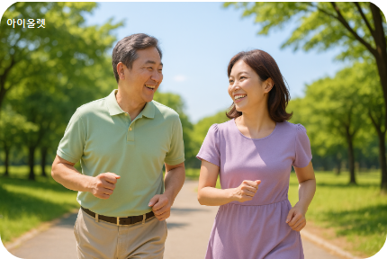 활기찬 운동의 순간