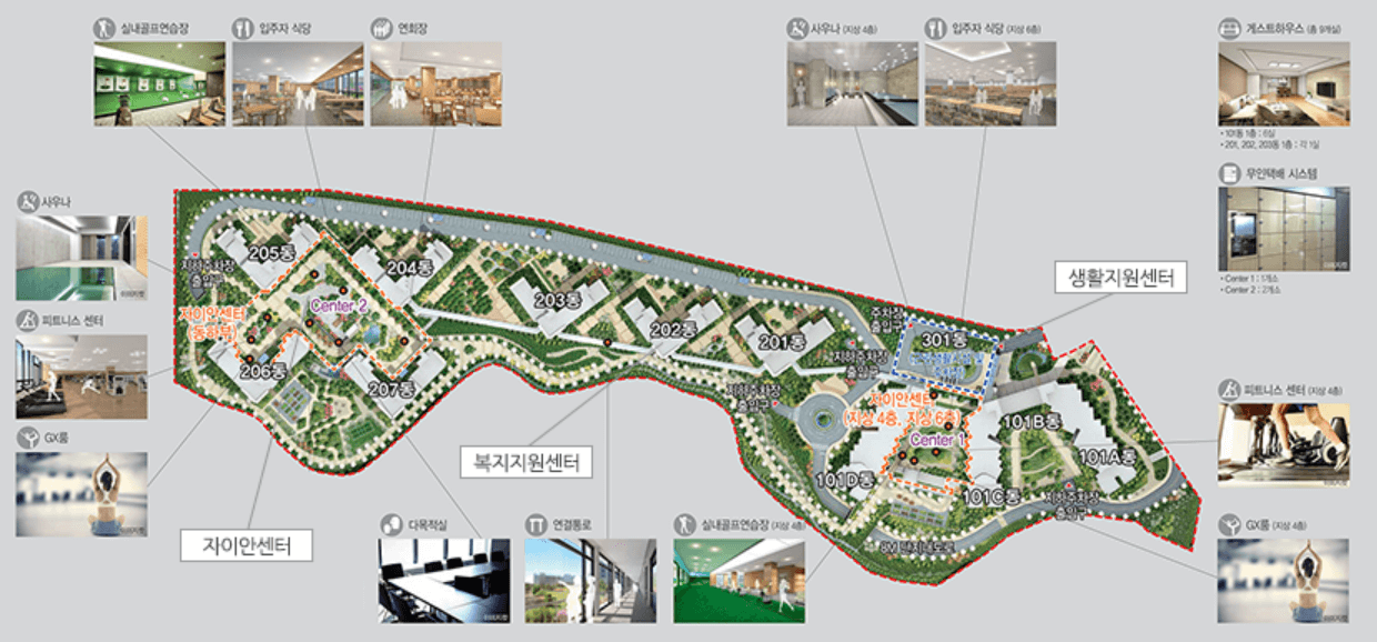 용인 스프링카운티자이 시설