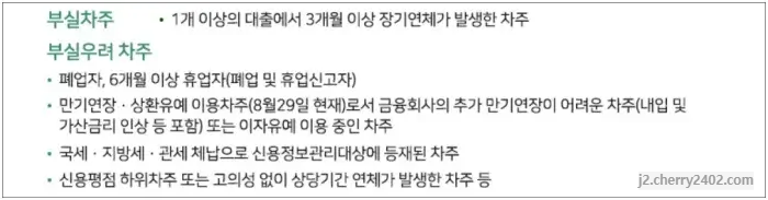 새출발기금 신청대상_부실(우려)차주