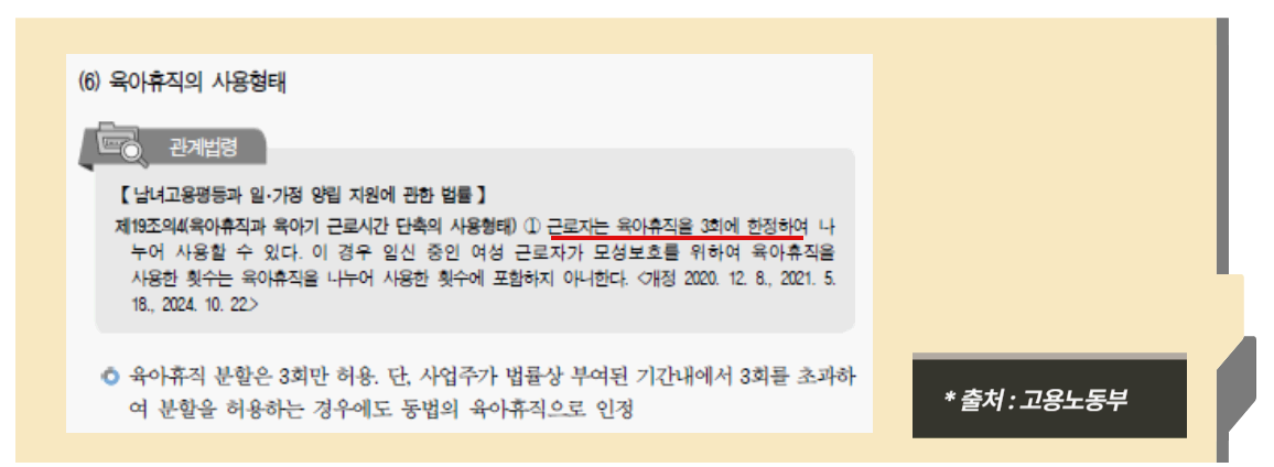 잔여 육아휴직 사용