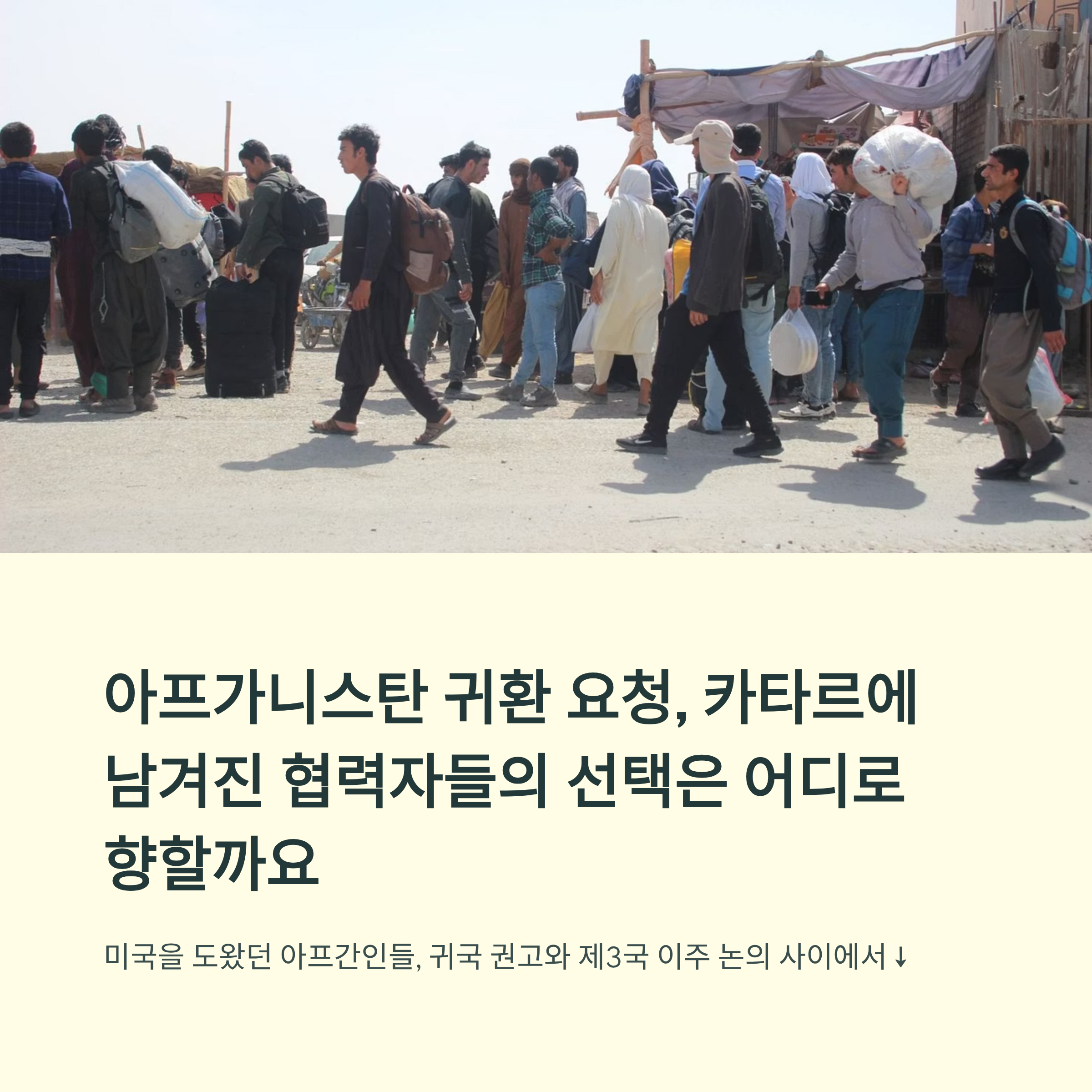 아프가니스탄 귀환 요청, 카타르에 남겨진 협력자들