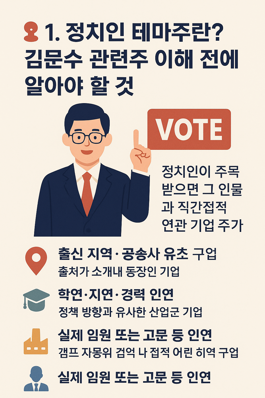 📌 1. 정치인 테마주란? 김문수 관련주 이해 전에 알아야 할 것 - 타이틀사진