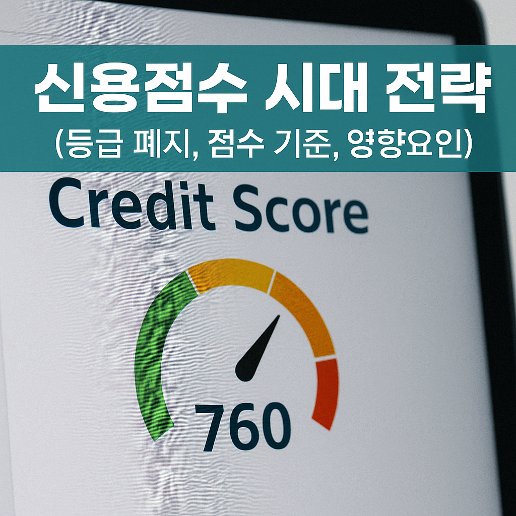 신용점수 시대 전략 (등급 폐지, 점수 기준, 영향요인)
