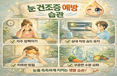 눈 건조증 예방에 좋은습관