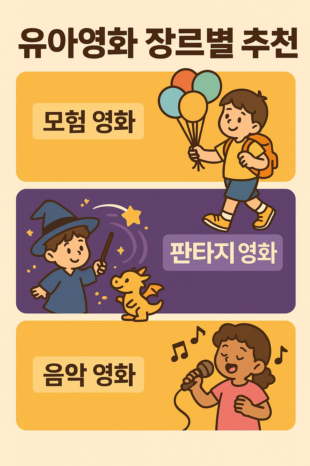 유아영화 장르별 추천 관련 사진