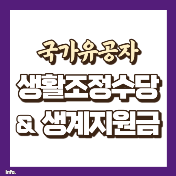 국가유공자 생활조정수당 소개 - 썸네일