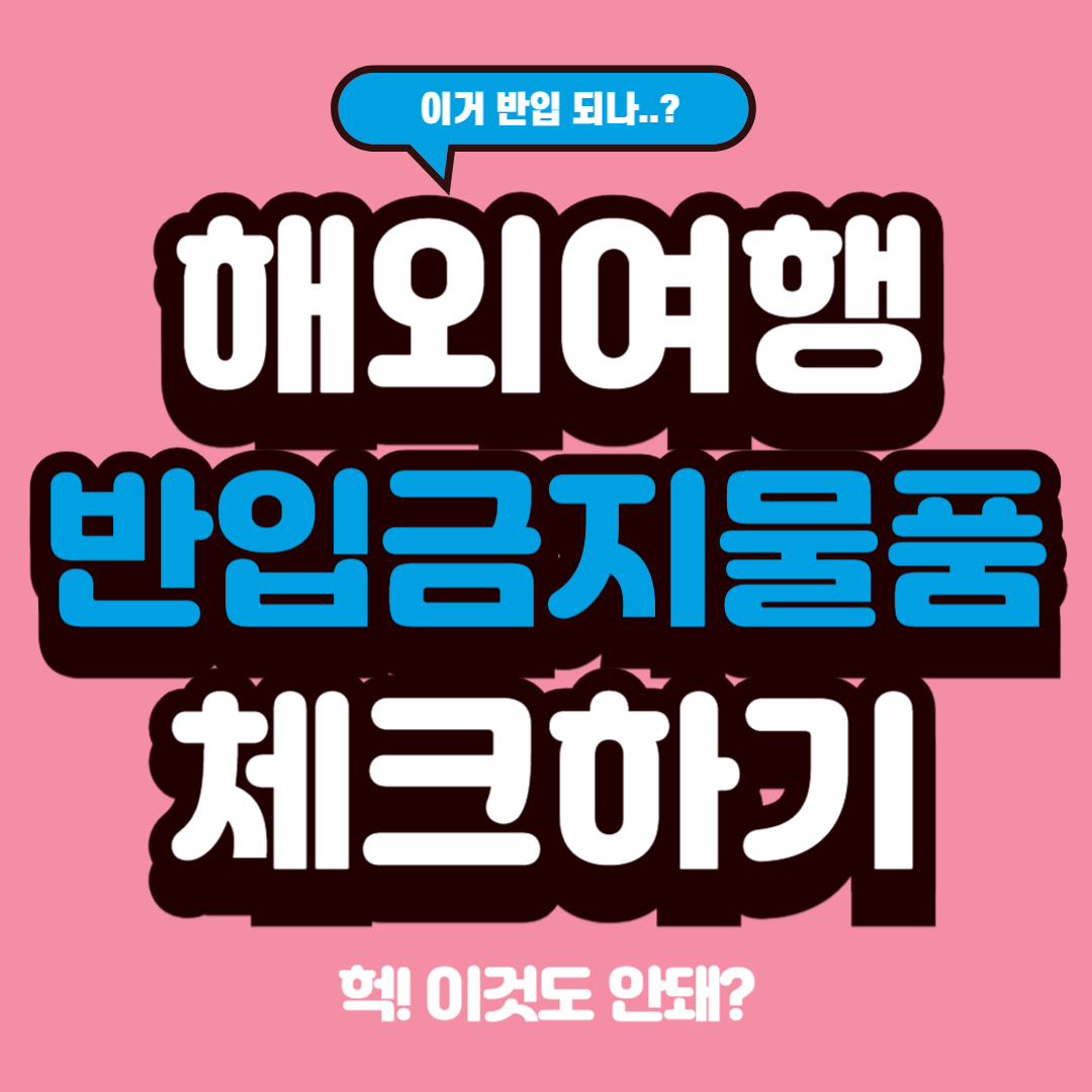 해외여행반입금지물품관련사진