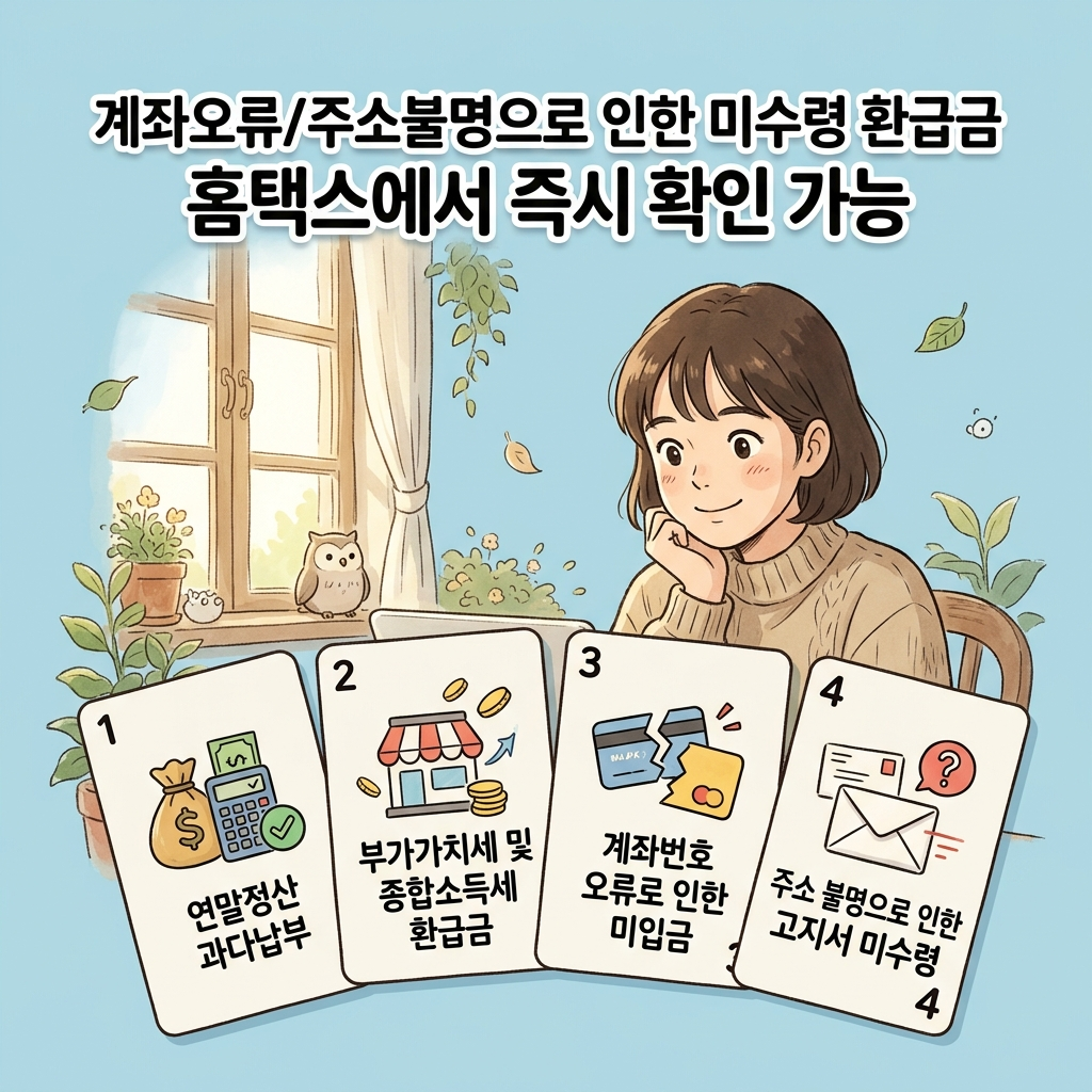 국세청 미수령 환급금 발생 원인 4가지