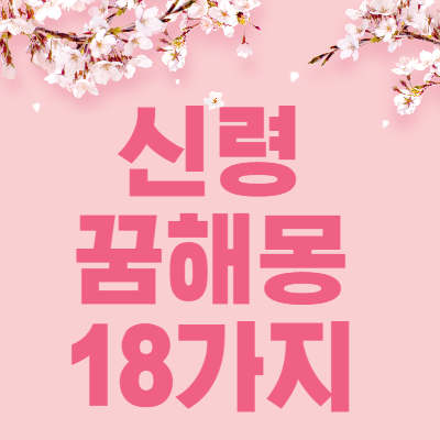 신령 꿈해몽 18가지 해석