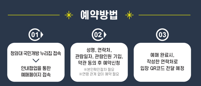 청와대 예약 사이트 관람 예약 방법