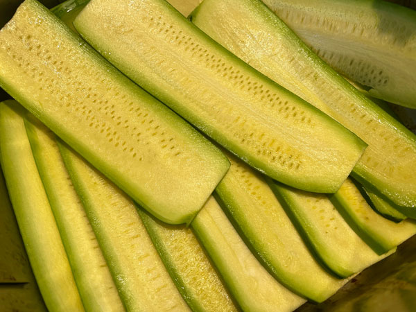 애호박 길게 슬라이스