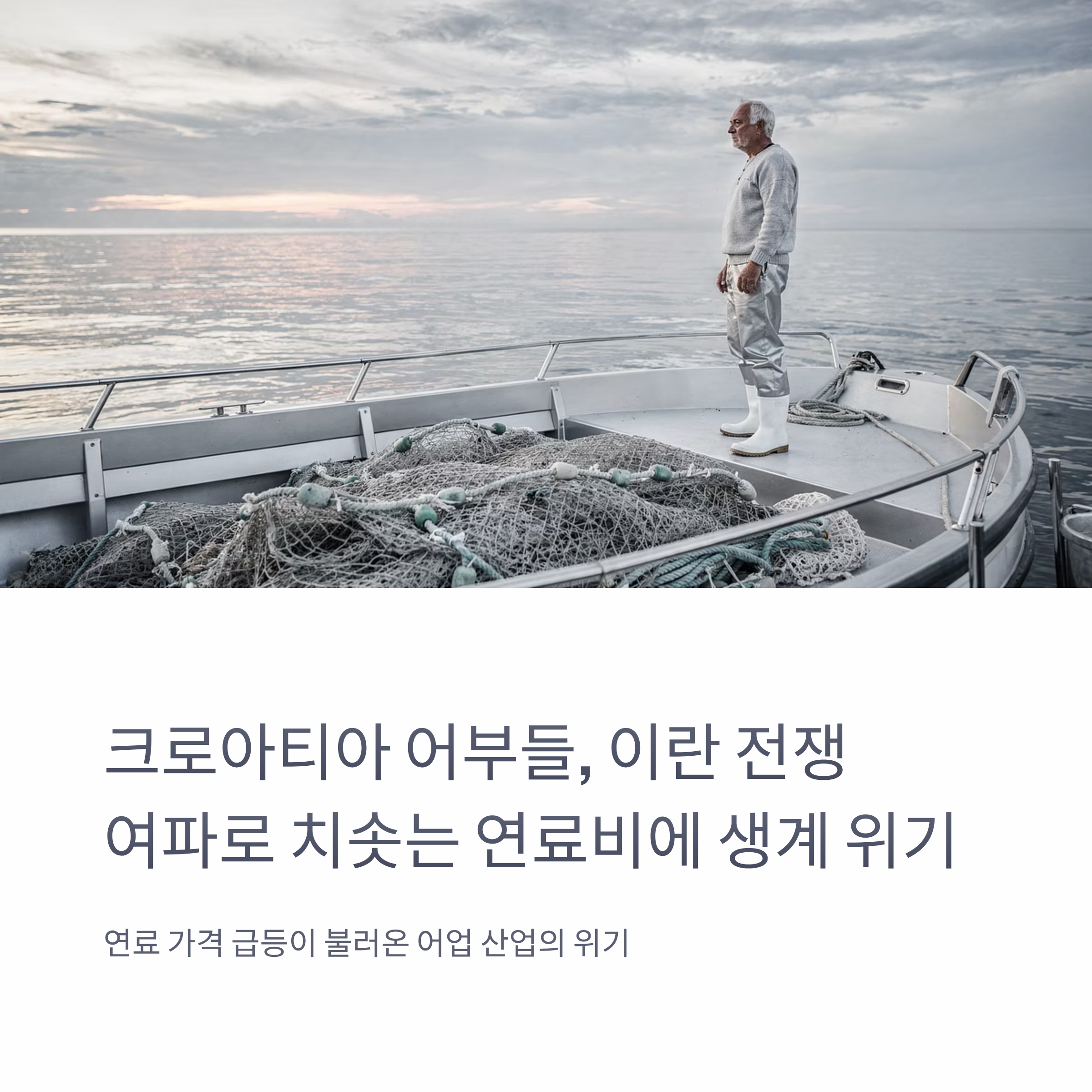 크로아티아 어부들, 이란 전쟁 여파로 치솟는 연료비에 생계 위기