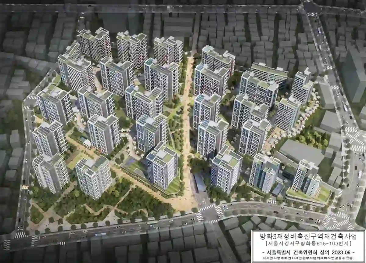 방화3구역-사업대상지-위치-방화중옆-빨간색