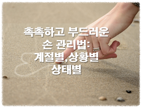 촉촉하고 부드러운 손 관리법: 계절별, 상황별, 상태별 추천