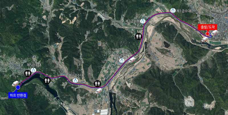 하프코스 진행안내