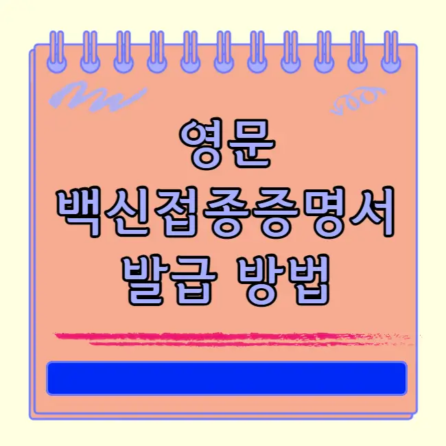 백신접종증명서 영문 발급