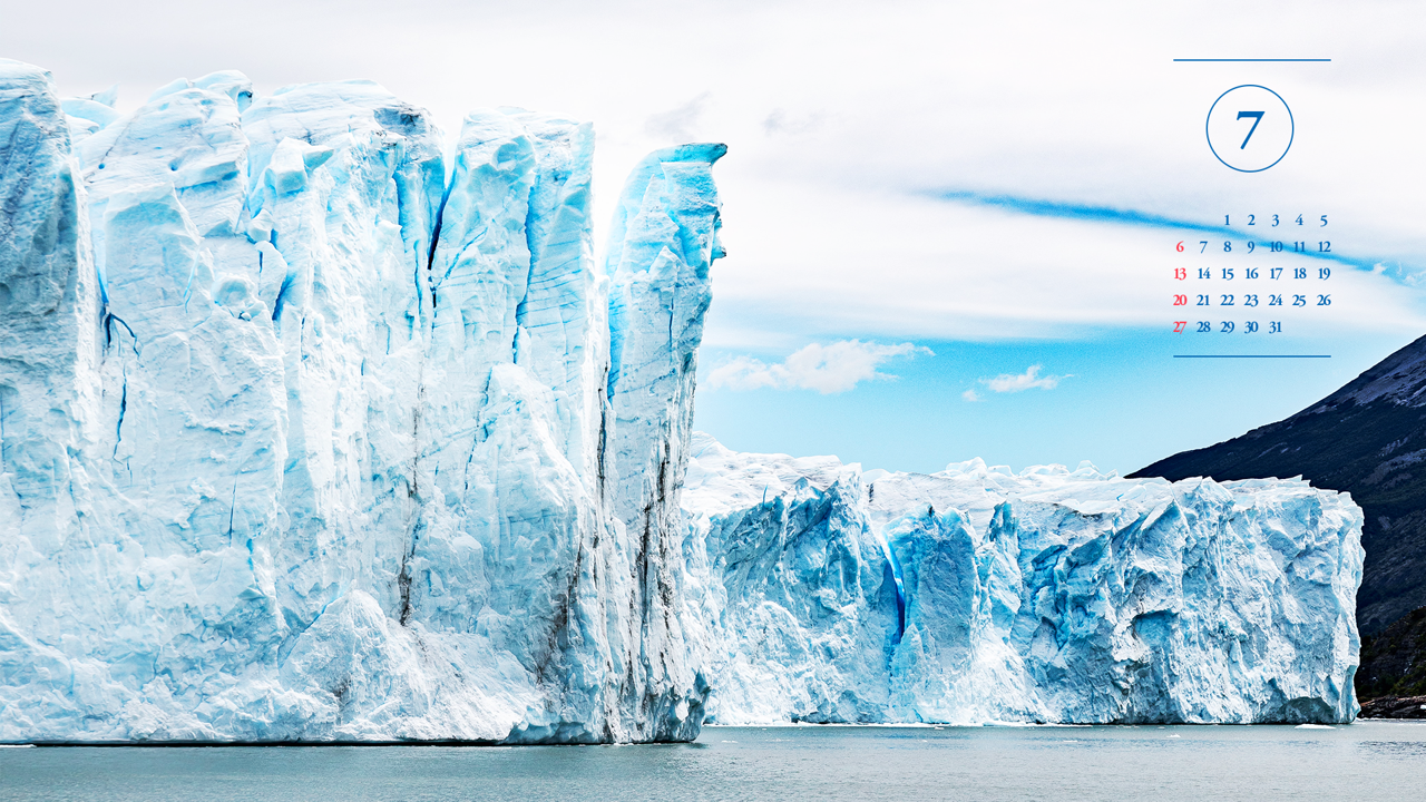 11 빙하 하늘 배경 A - 2025년7월 노트북배경화면