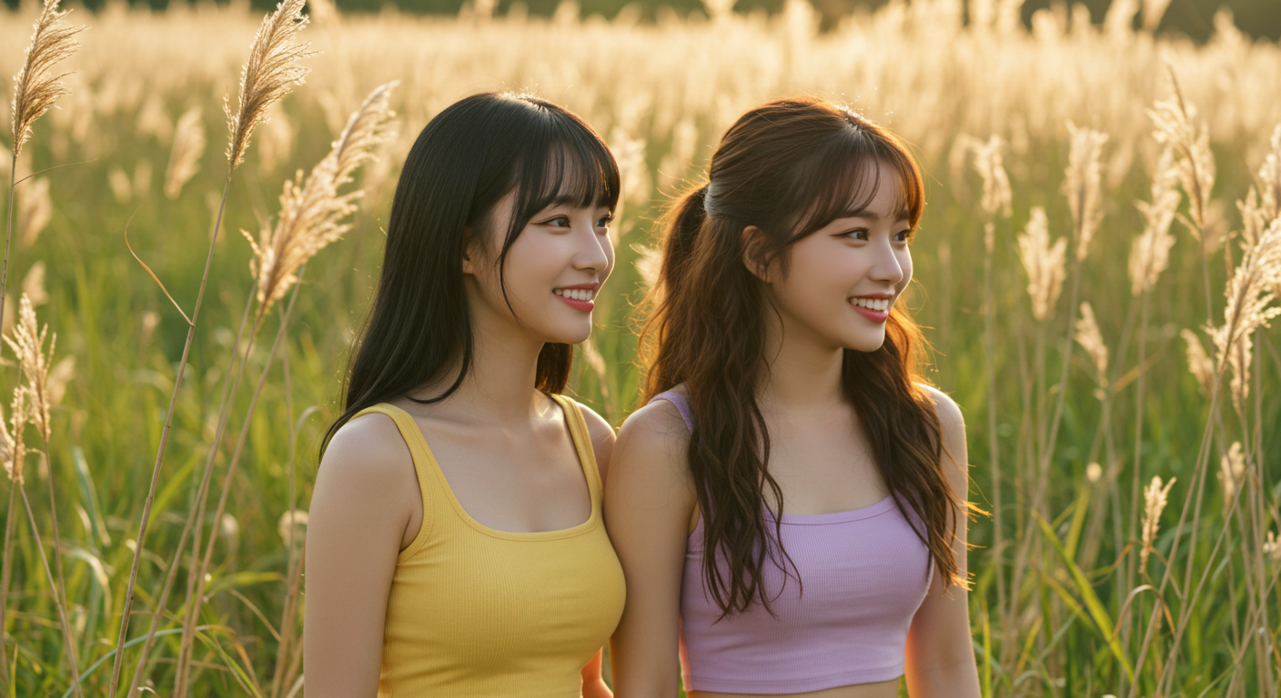 억새 구경하는 여자들