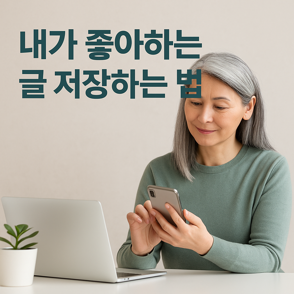 내가 좋아하는 글 저장하는 법